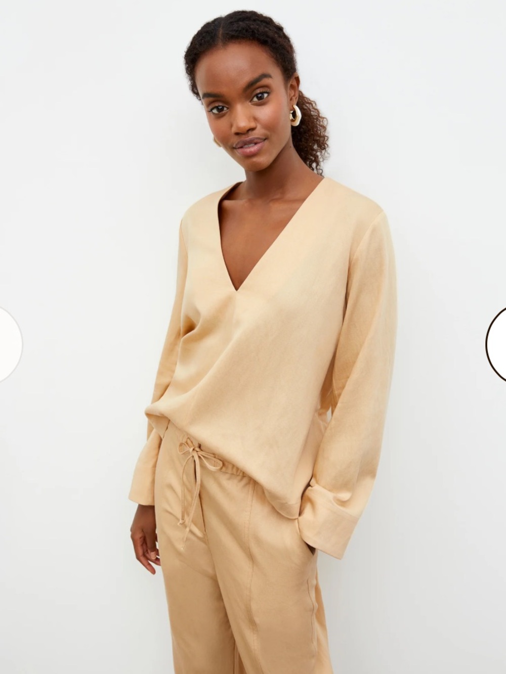 M.M. Lafleur Annette Everyday Twill Top In Butter Yellow - Picture 3 of 9